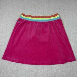 Lacoste NWT Women 12 Pink Velour Begonia Stretch Beach Preppy A-Line Skirt